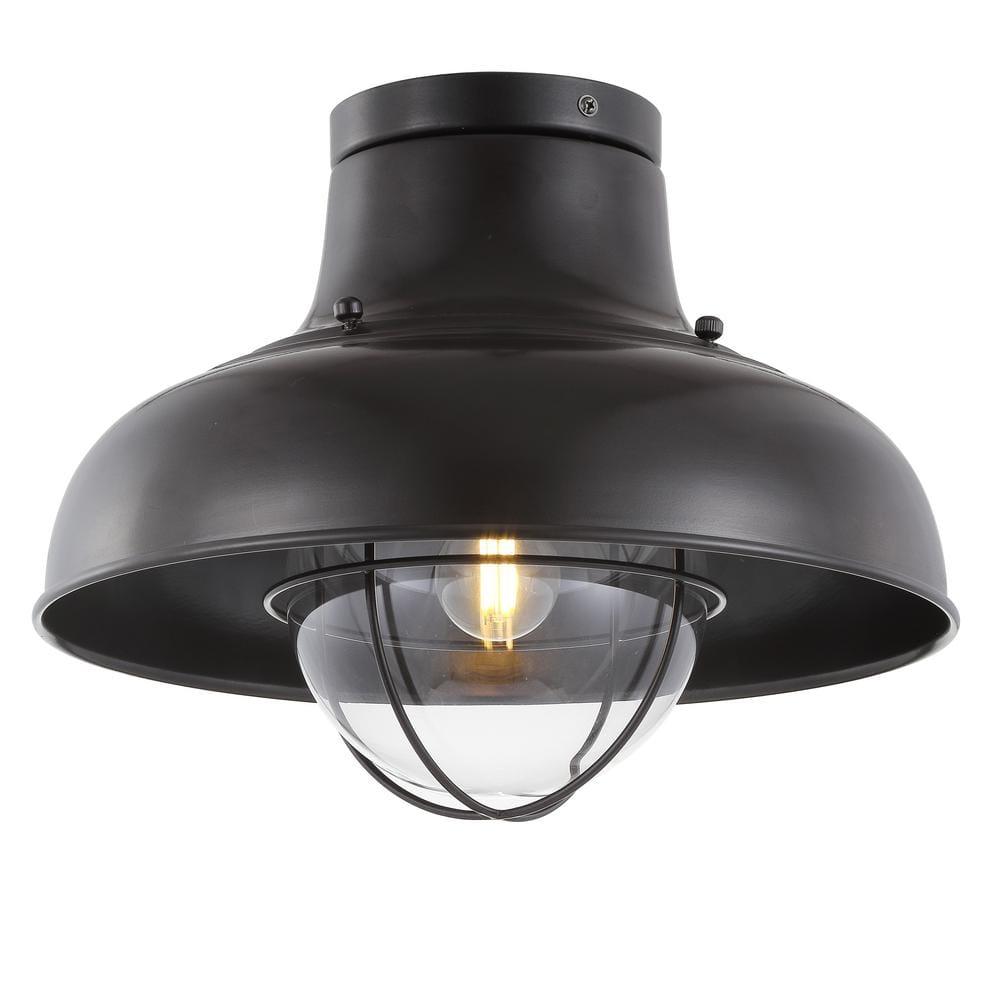 Cameron 13" Metal LED Semi-Flush Mount, Oil Rubbed Bronze