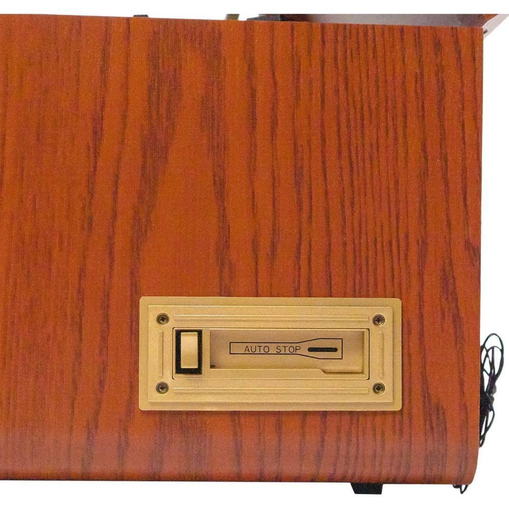 Victor 8-in-1 Wood Music Center with Bluetooth Vinyl Record Player