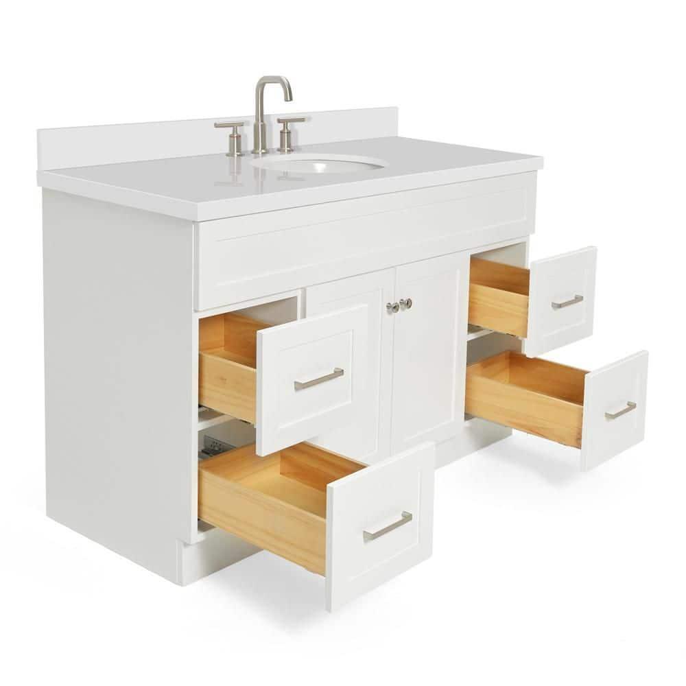 Ariel F055swqovo Hamlet 55" Free Standing Single Basin Vanity Set - White