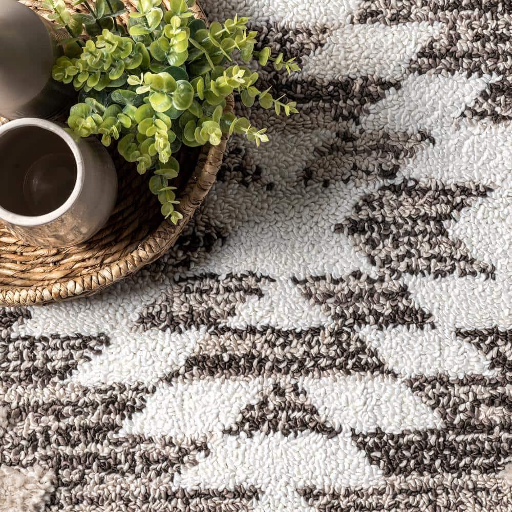 Nuloom Adelade Southwestern 4x6 Shag Indoor Area Rug for Living Room Bedroom Dining Room Nursery Kitchen, Beige/Ivory
