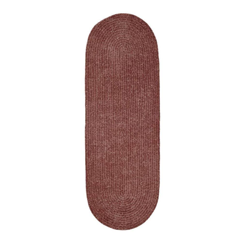 24" x 108" Chenille Solid Collection Mauve Reversible Indoor Area Utility Runner Rug - Better Trends