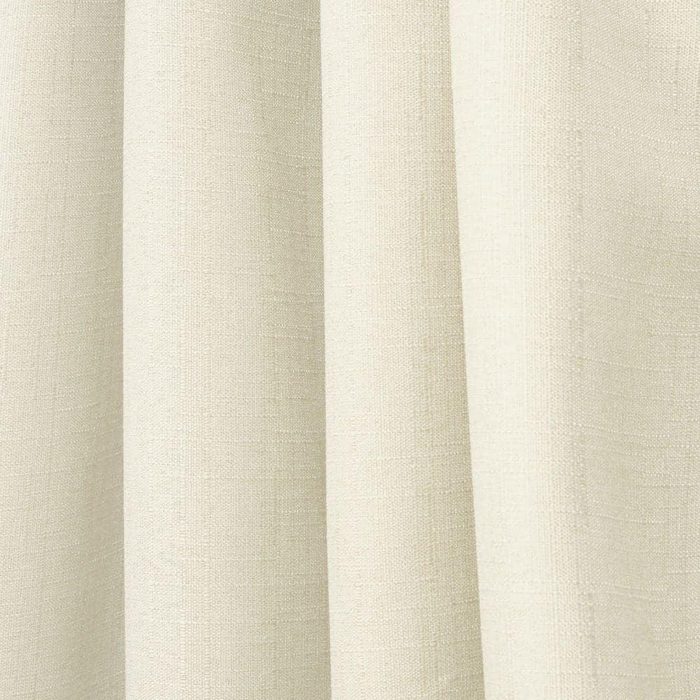 Set of 2 (96"x54") Loha Linen Grommet Top Light Filtering Curtain Panel Ivory - Exclusive Home: Modern Polyester Drapes