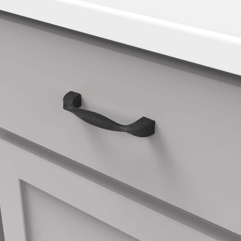 Twist Kitchen Cabinet Handles, Solid Core Drawer Pulls for Cabinet Doors, 3-3/4" (96mm)