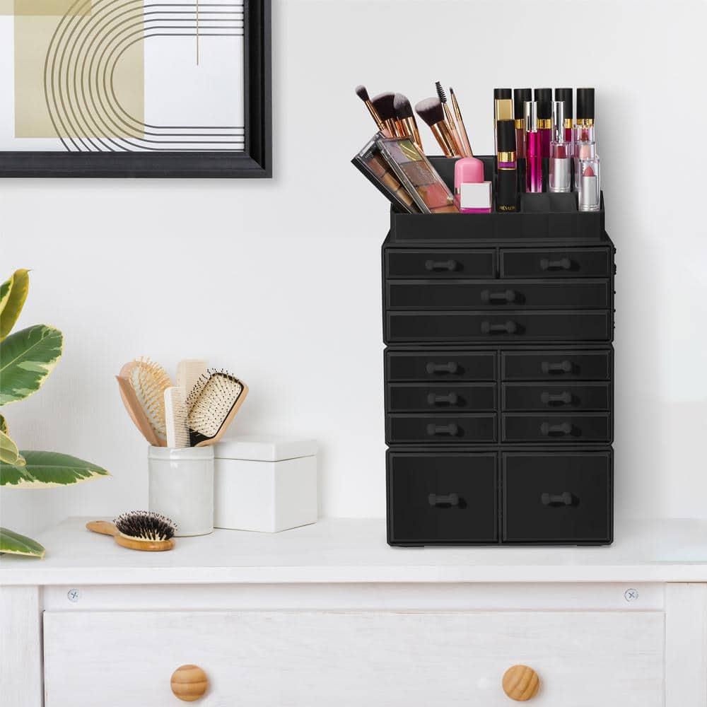 Sorbus Makeup Organizer with Lipstick, Brush Holders, Large 12 Drawers