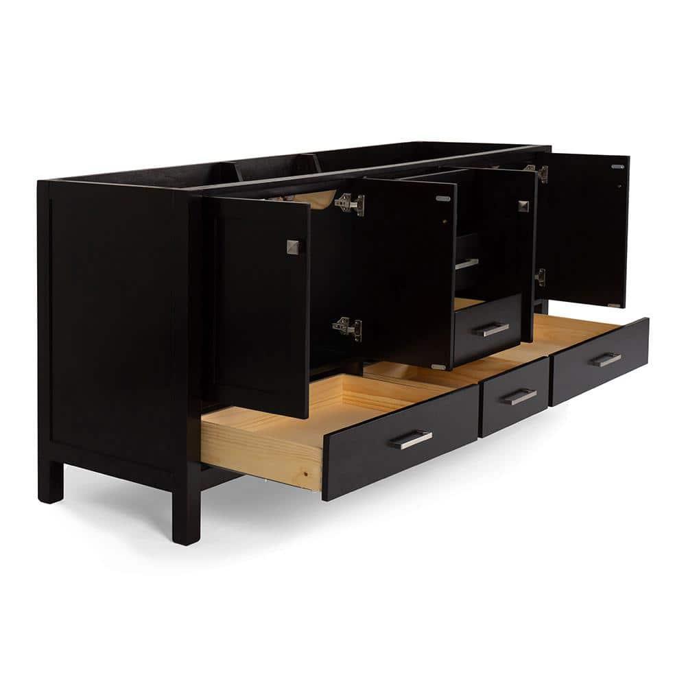Ariel A073d-Bc Cambridge 72" Double Free Standing Vanity Cabinet Only - Brown