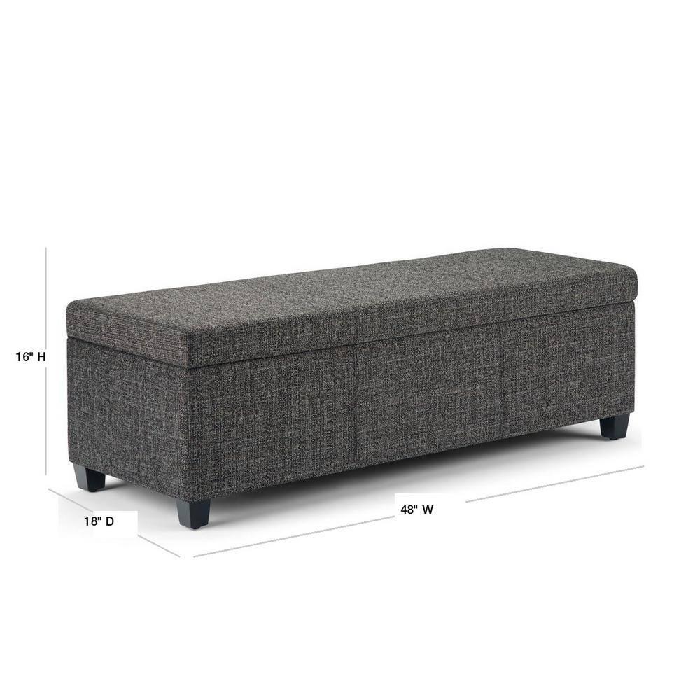 Simpli Home Avalon Storage Ottoman Bench,Assembled