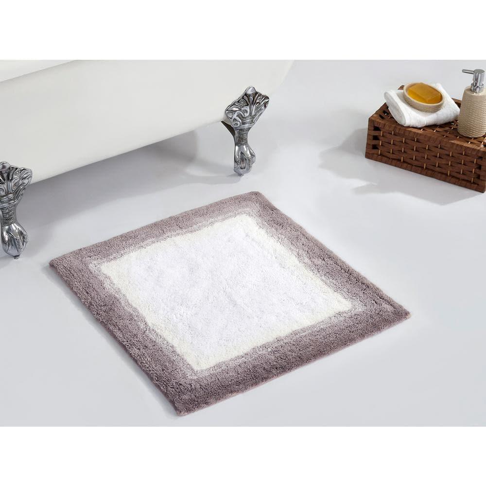 Better Trends Torrent 100% Cotton Tufted Non- Slip Backing Bath Rug 24" Square - Beige