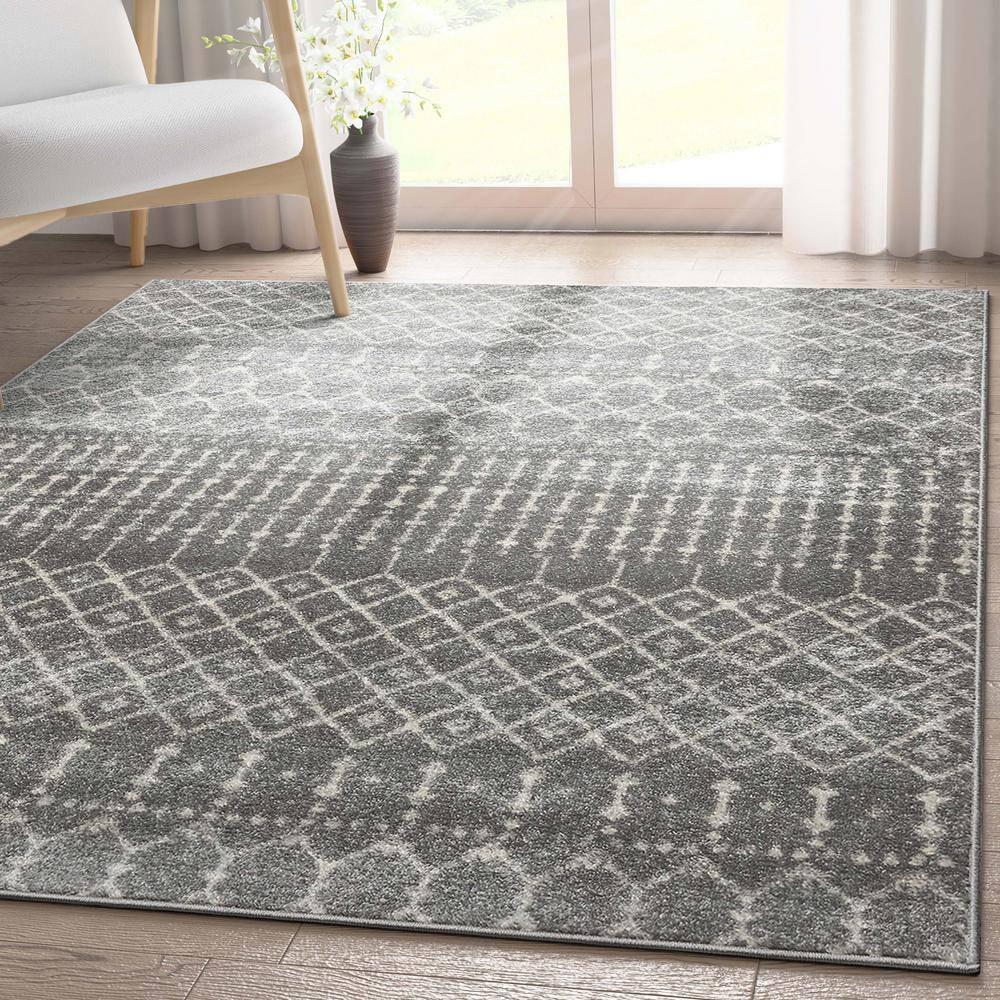 Mystic Colette Moroccan Trellis Grey Area Rug