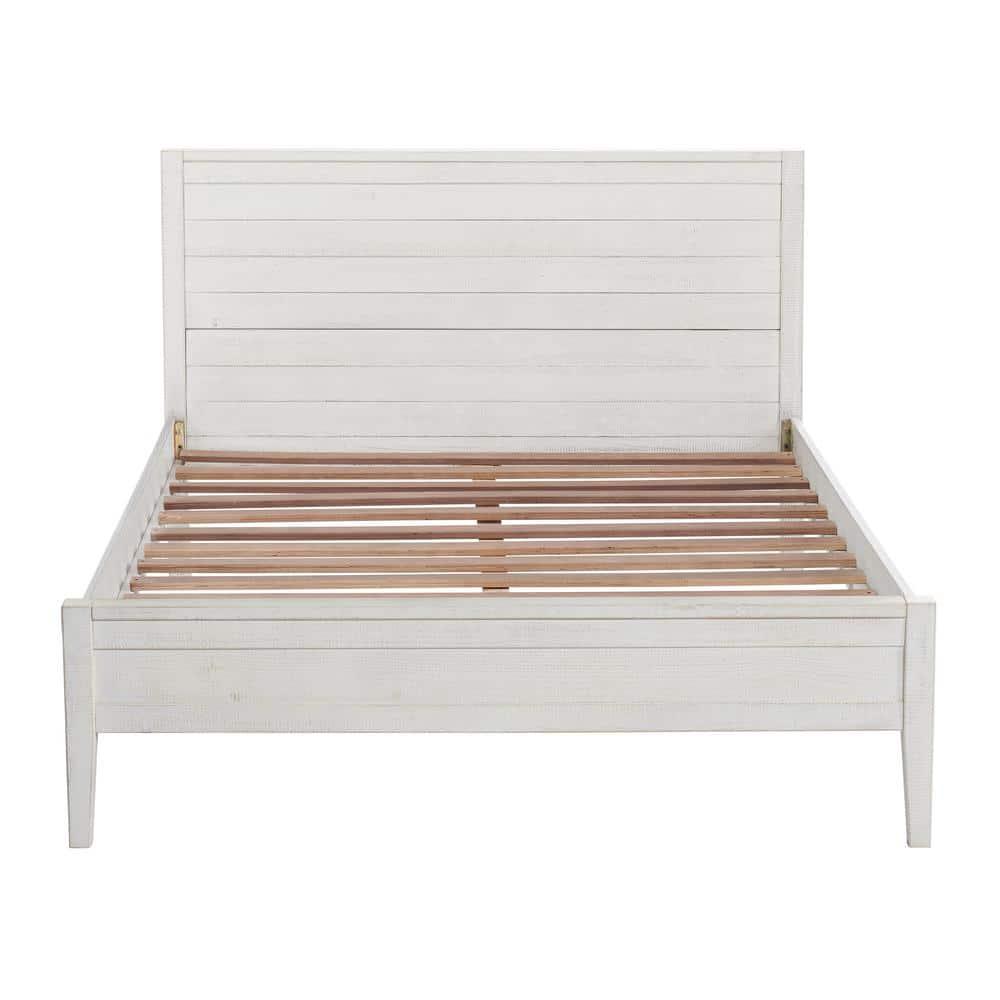 Alaterre Furniture Windsor Panel Wood Full Bed, Driftwood White