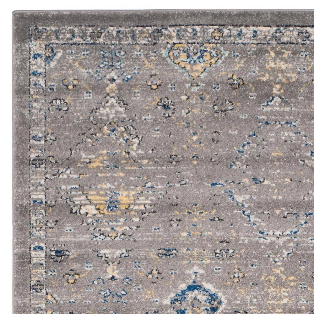 Evoke EVK224 Power Loomed Area Rug - Dark Grey/Yellow - 8'9"x11'9" - Safavieh.