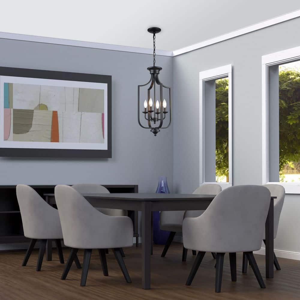 Trans Globe Lighting 11214 Hillcrest 4 Light 12" Wide Pendant - Black