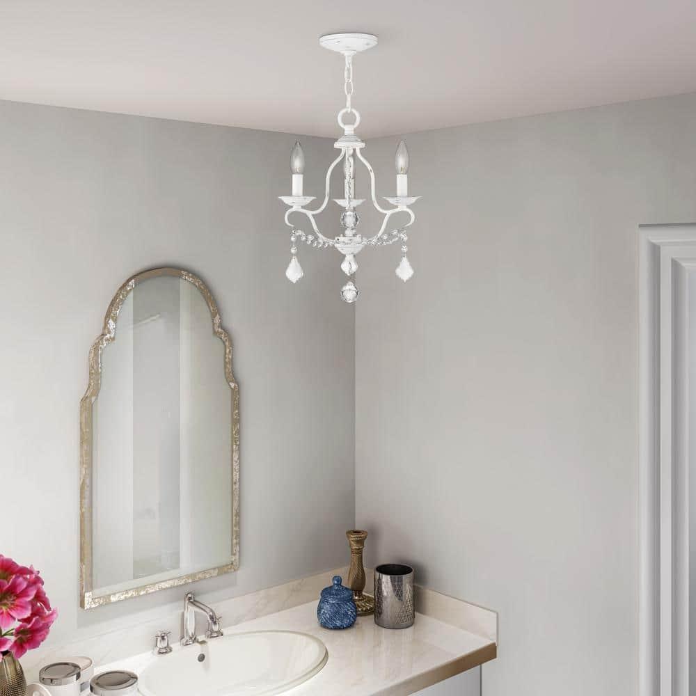 Livex Lighting Chesterfield 3 - Light Chandelier in  Antique White