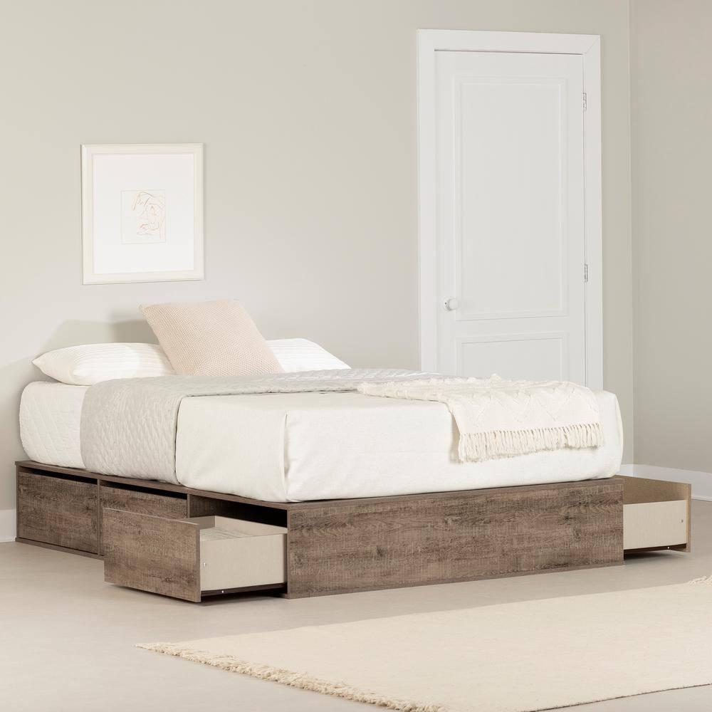 Fusion Queen 6-Drawer Platform Bed Pure Black