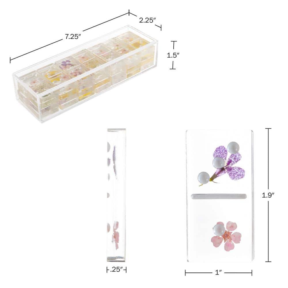 Trademark Games Acrylic 28 Piece Domino Set (Set of 28)