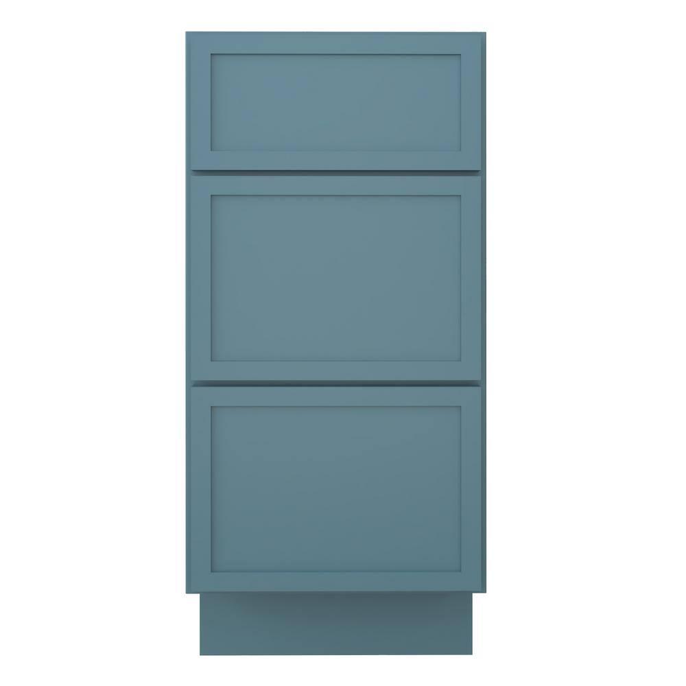 15" W Birch Plywood Freestanding Single Base 3 Drawers Storage Cabinet