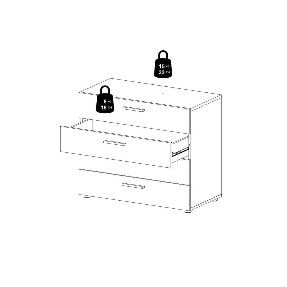 Tvilum, Austin 4 Drawer Chest, Walnut