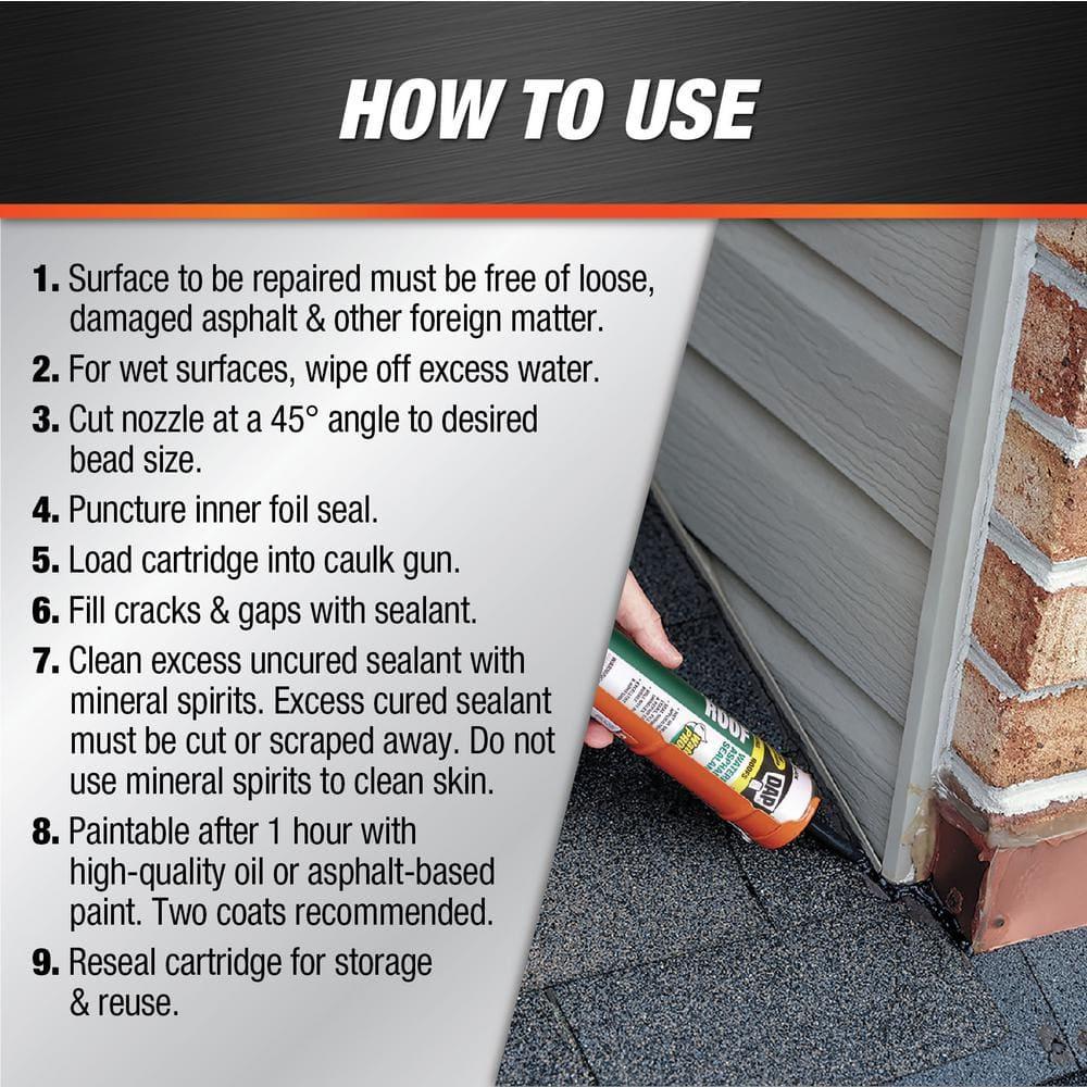 DAP 18268 10.1 oz. Black Roof Waterproof Asphalt Filler & Sealant