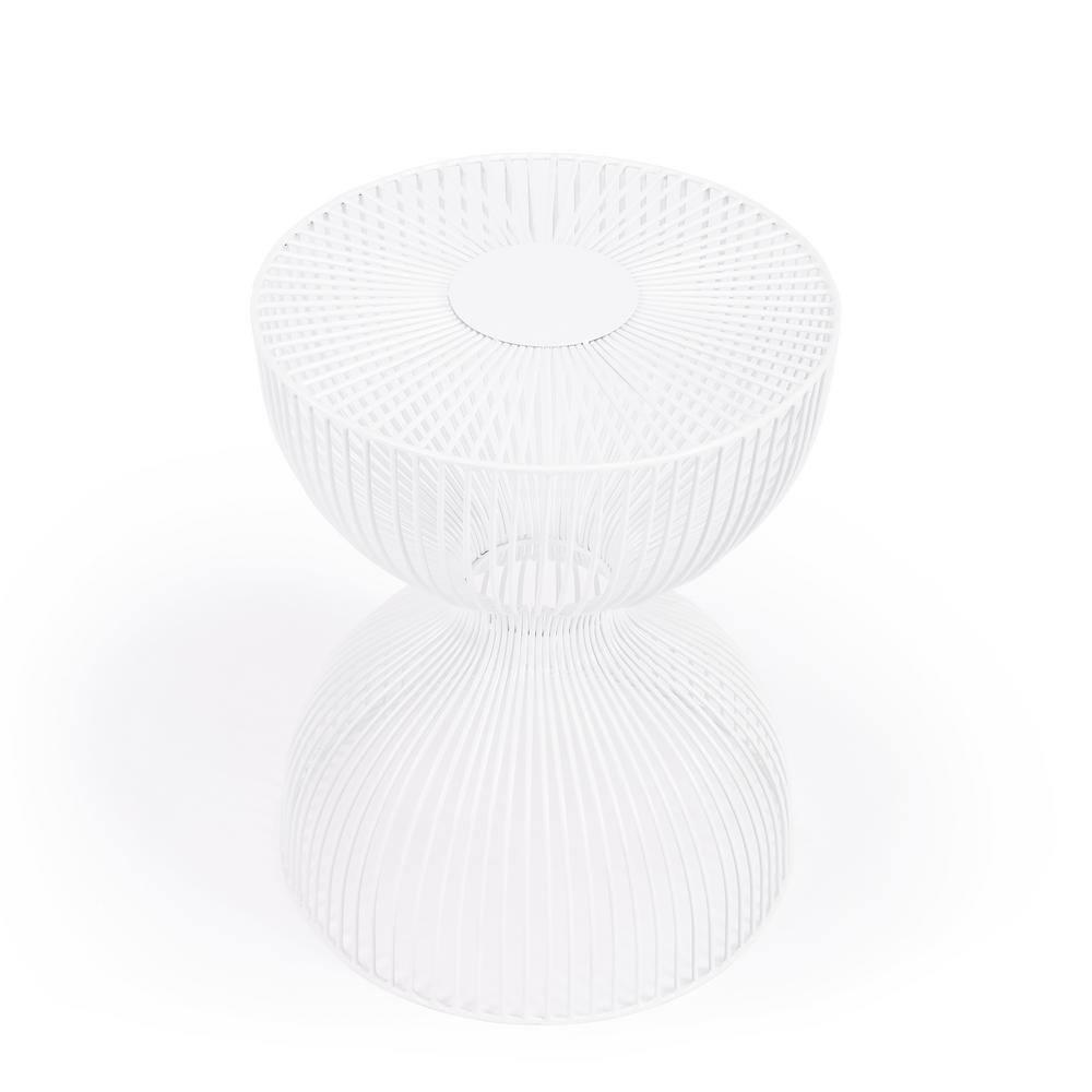 Butler Specialty Nicholas White Metal End Table