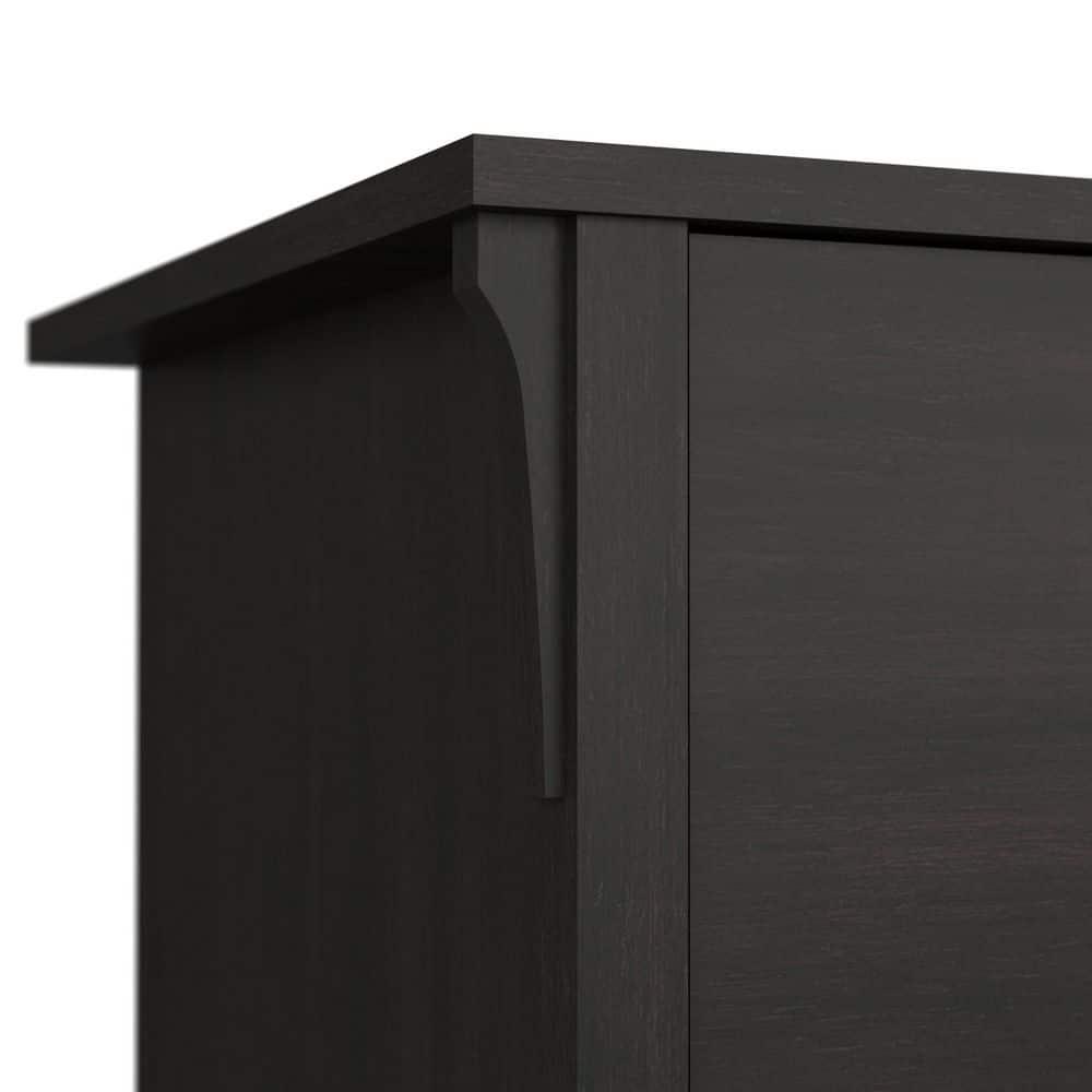 Bush Furniture Salinas Tall Bathroom Storage Cabinet with Doors, Vintage Black