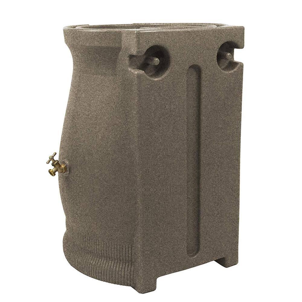 Good Ideas Good Ideas 50 Gallons Plastic Drainable Dual Overflow Planter Rain Barrel