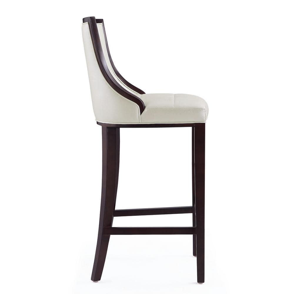 Set of 3 Fifth Avenue 31.5" Beech Wood Barstools with Footrest - Manhattan Comfort
