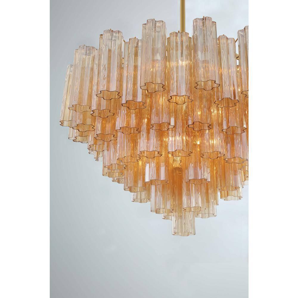 Crystorama Lighting Addis 16 - Light Chandelier in  Aged Brass