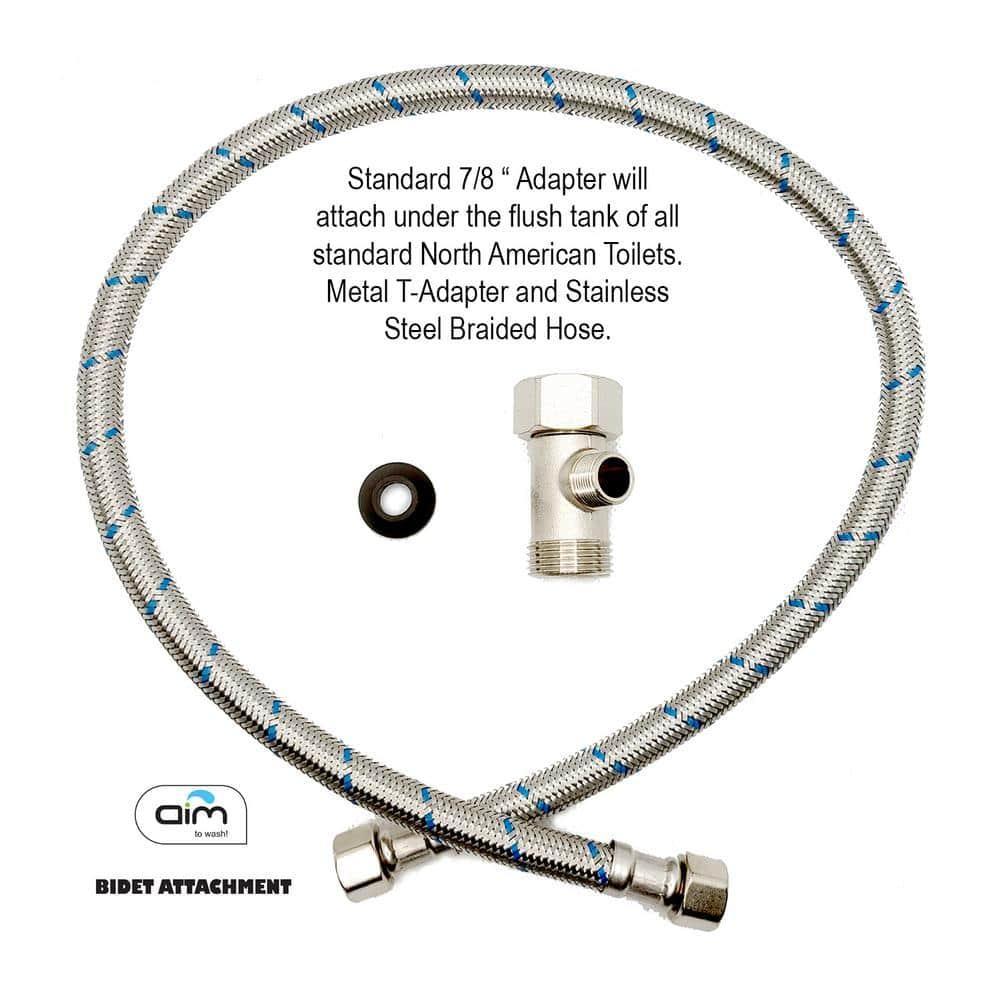Push Button Bidet Attachment With Dual Nozzles