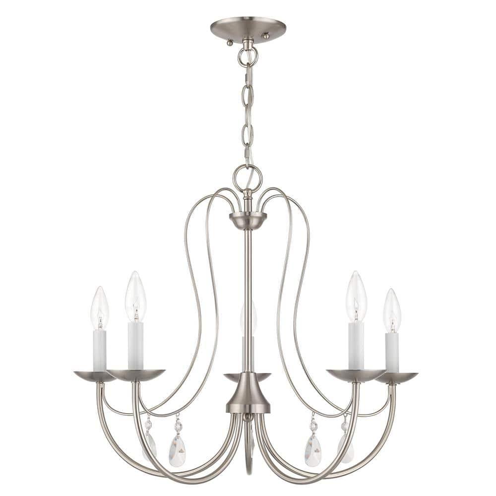 Livex Lighting Mirabella 5 - Light Chandelier in  Brushed Nickel