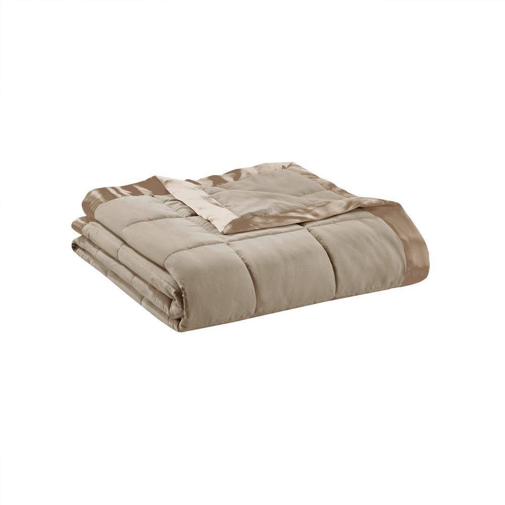Madison Park Lightweight Down Alternative Blanket with Satin Trim