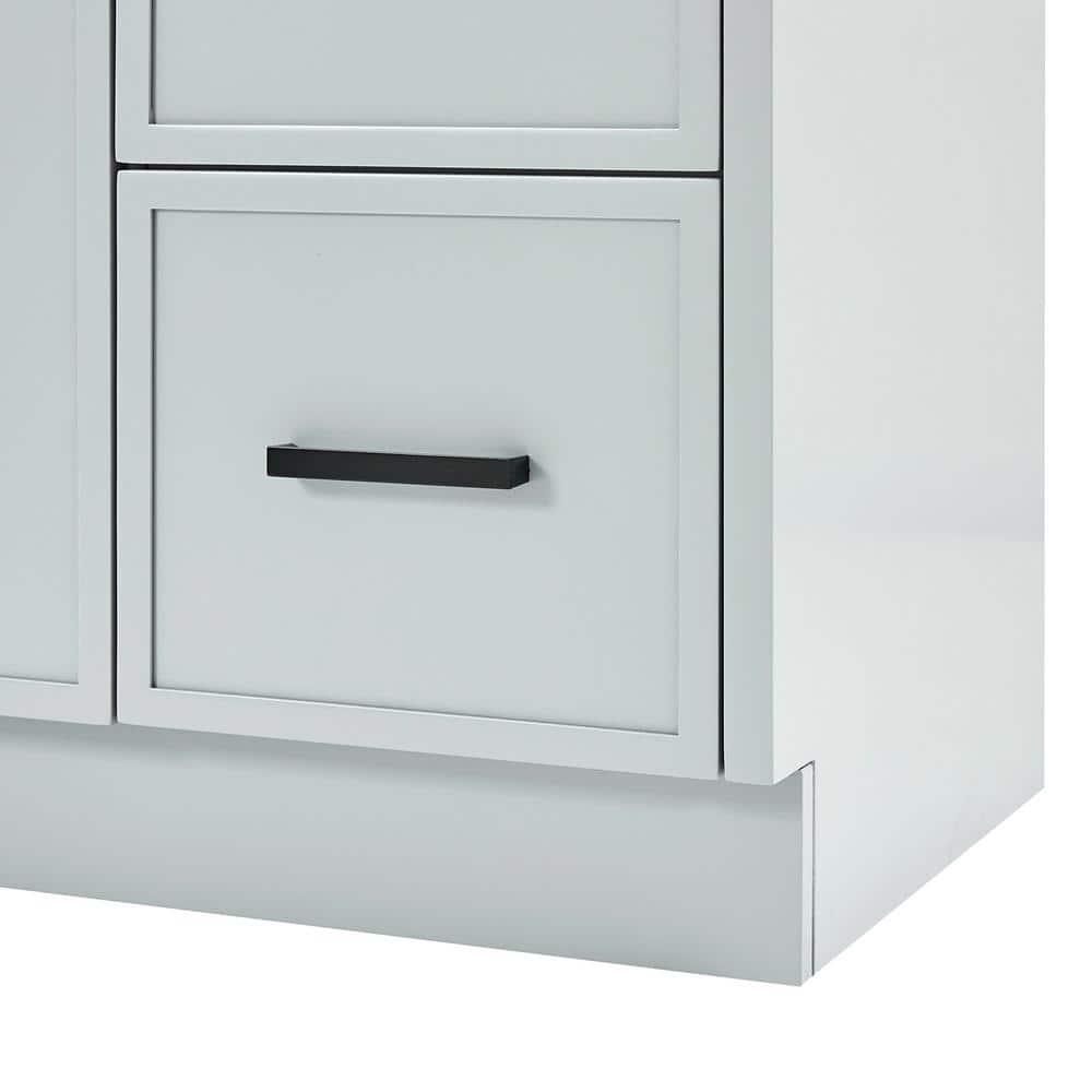 ARIEL Kelly 61 Single Sink Bathroom Vanity with Italian Carrara Marble Top