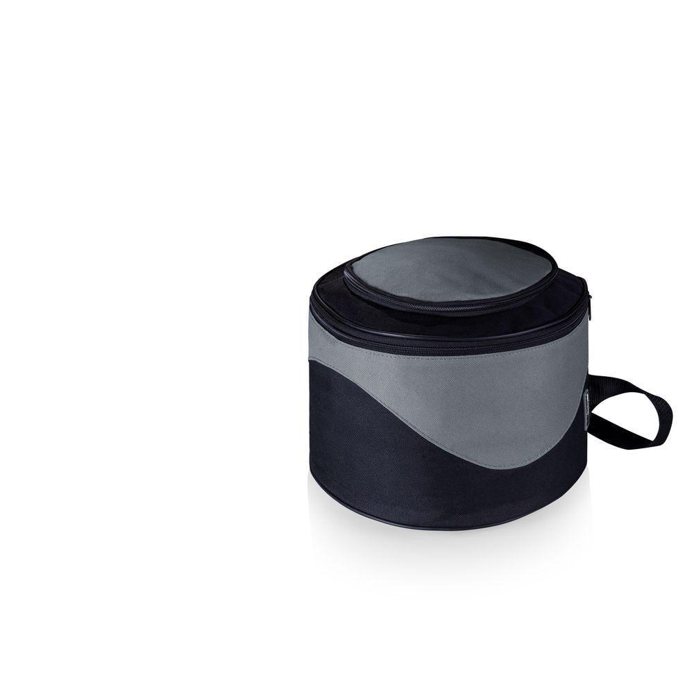 10 in.Caliente Round Portable Cooler/Charcoal Grill in Black