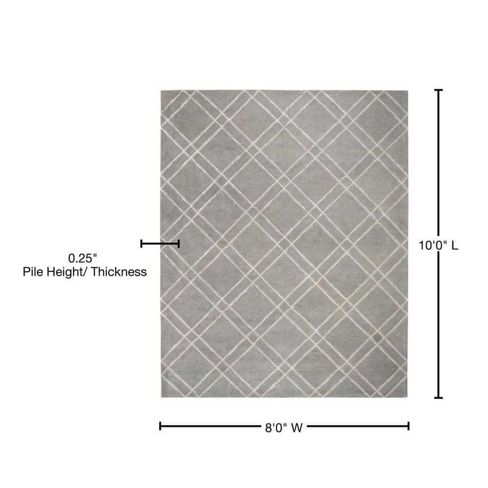 Himalaya HIM901 Hand Tufted Area Rug - Grey/Silver - 8'x10' - Safavieh.