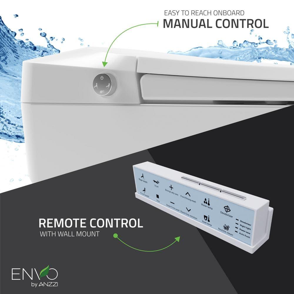 Swcorp TL-STFF950WH Envo Echo Elongated Smart Toilet Bidet in White with Auto Open, Auto Close, Auto Flush & Heated Seat