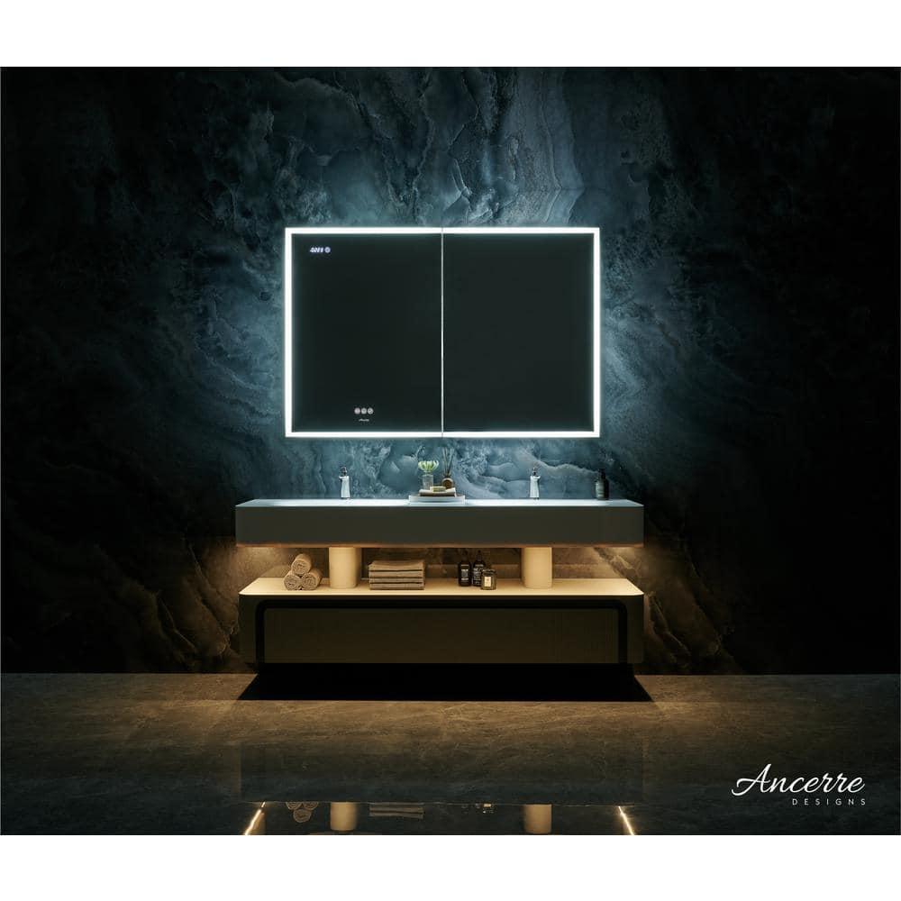 Ancerre Designs Pagani LED Mirror Medicine Cabinet With Defogger, Dimmer, Magnifier & USB Outlet