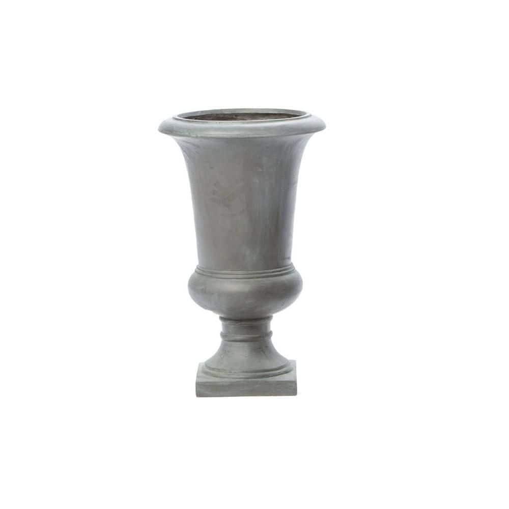 Alfresco Home Jovina Fiberstone Small Urn Planter in Antique Dark Bronze