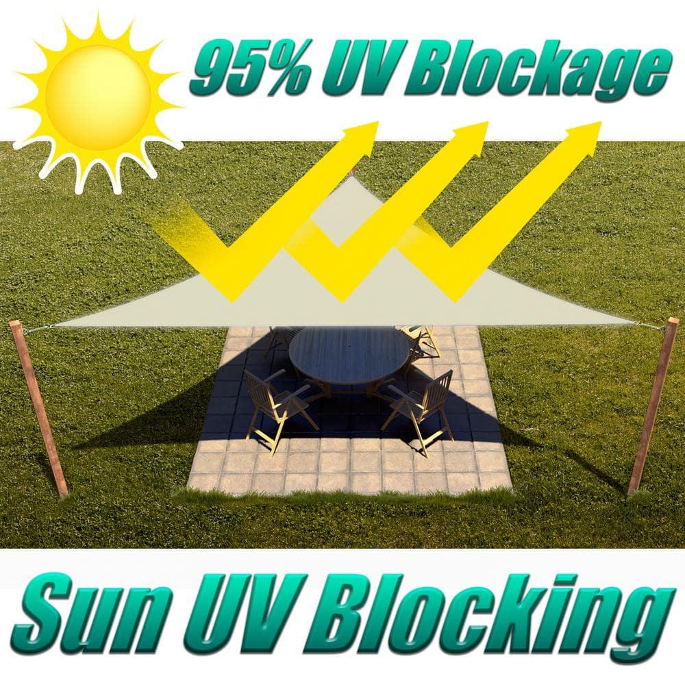 Amgo 12' x 12' x 17' Grey Right Triangle Sun Shade Sail Outdoor Canopy Awning UPF50+ AGTAPT8, 95% UV Blockage, Water & Air Permeable, Commercial Standard Heavy Duty (We Make Custom Size)