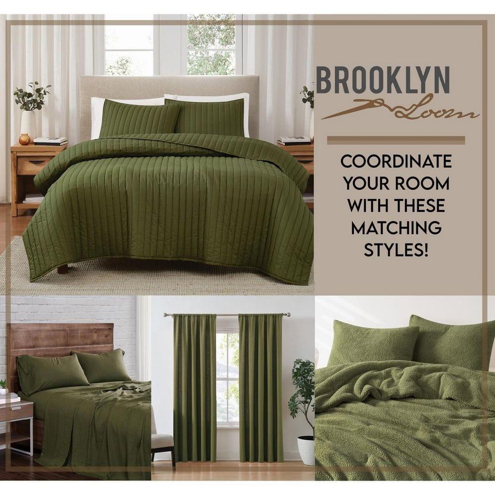 Brooklyn Loom Twin XL 3pc Essential Cotton Sheet Set Gray