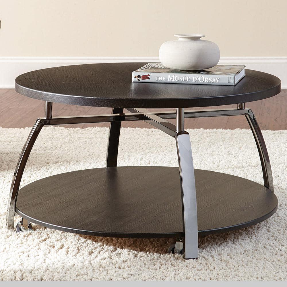 Coham Cocktail Table Silver Shield and Nickel - Steve Silver