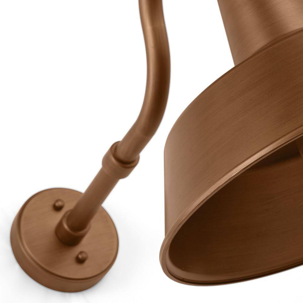 Generation Lighting Barn Light 1 -Light 13.5-in H Copper Hardwired Dark Sky Outdoor Wall Light