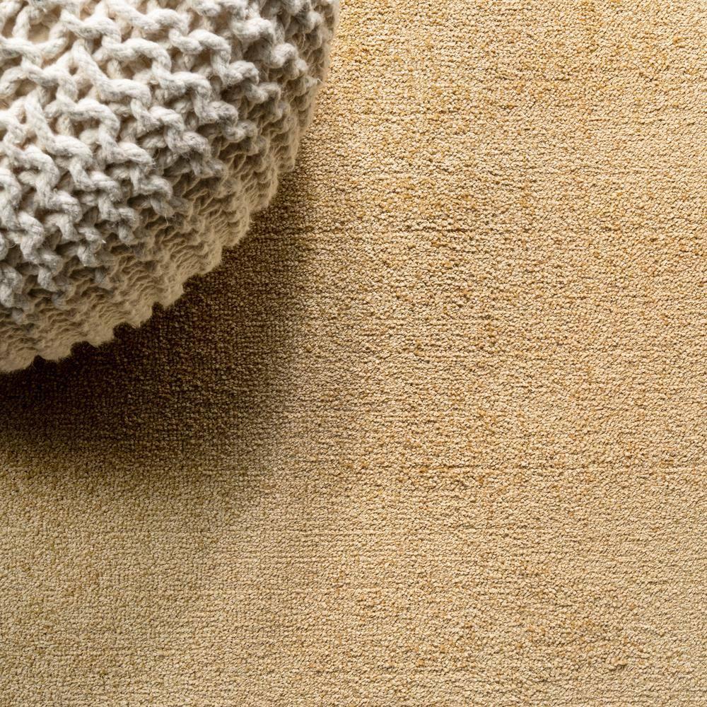 8'x10' Haze Solid Low-Pile Area Rug, Mustard - JONATHAN Y