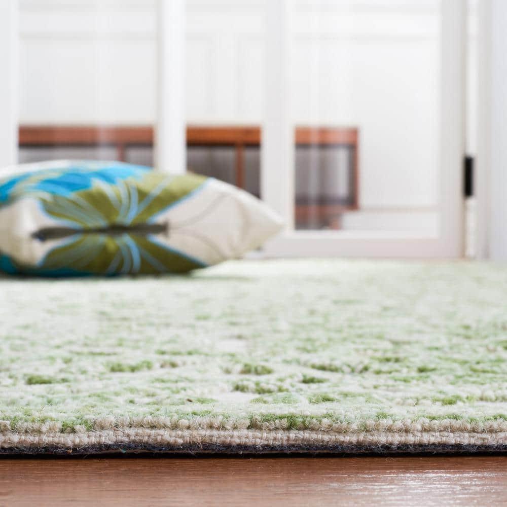 Trace TRC103 Hand Tufted Area Rug - Ivory/Green - 5'x8' - Safavieh.