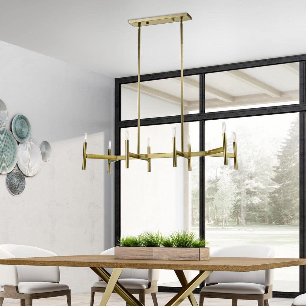 Livex Lighting Copenhagen 8 - Light Chandelier in  Antique Brass
