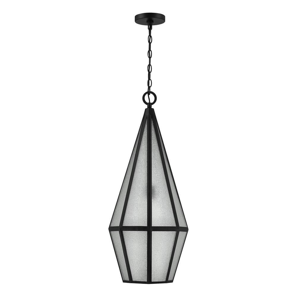Savoy House Peninsula 1-Light Outdoor Hanging Lantern in Matte Black