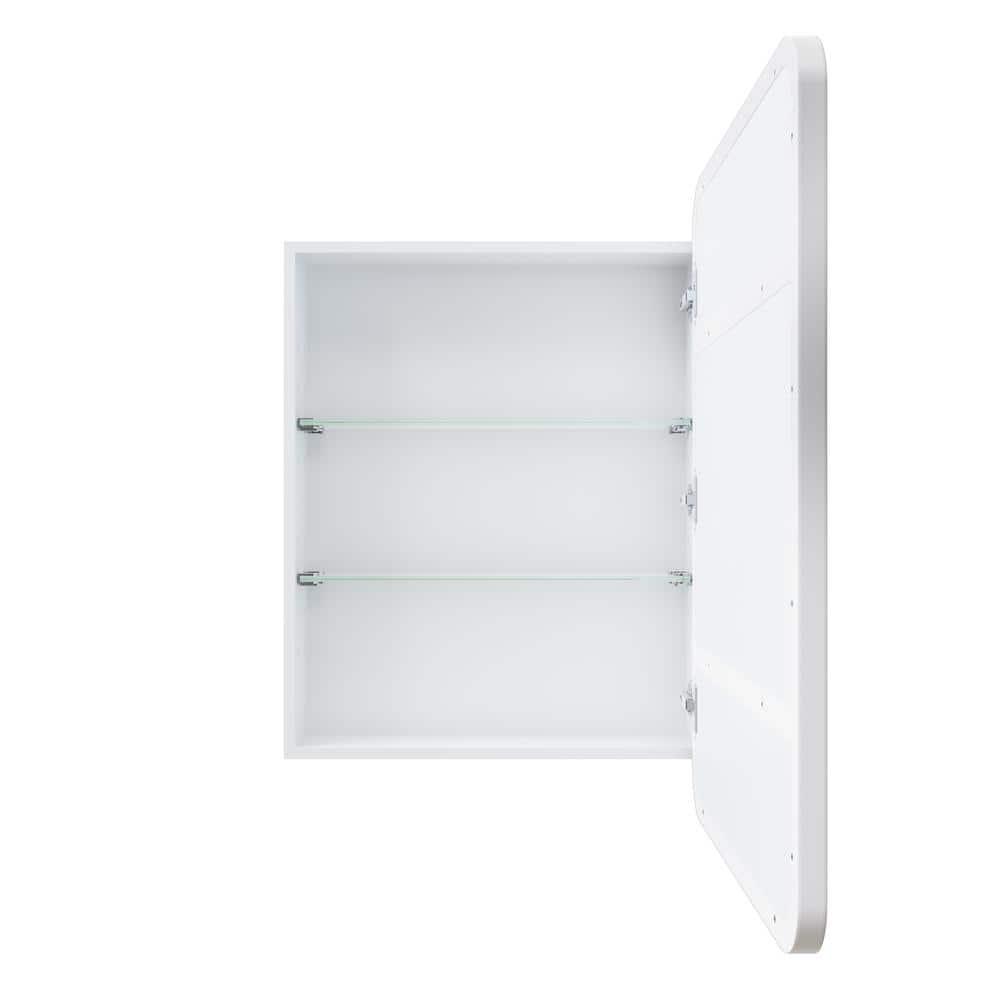 Stainless Steel Recessed Framed Single Door Medicine Cabinet with Adjustable Shelves