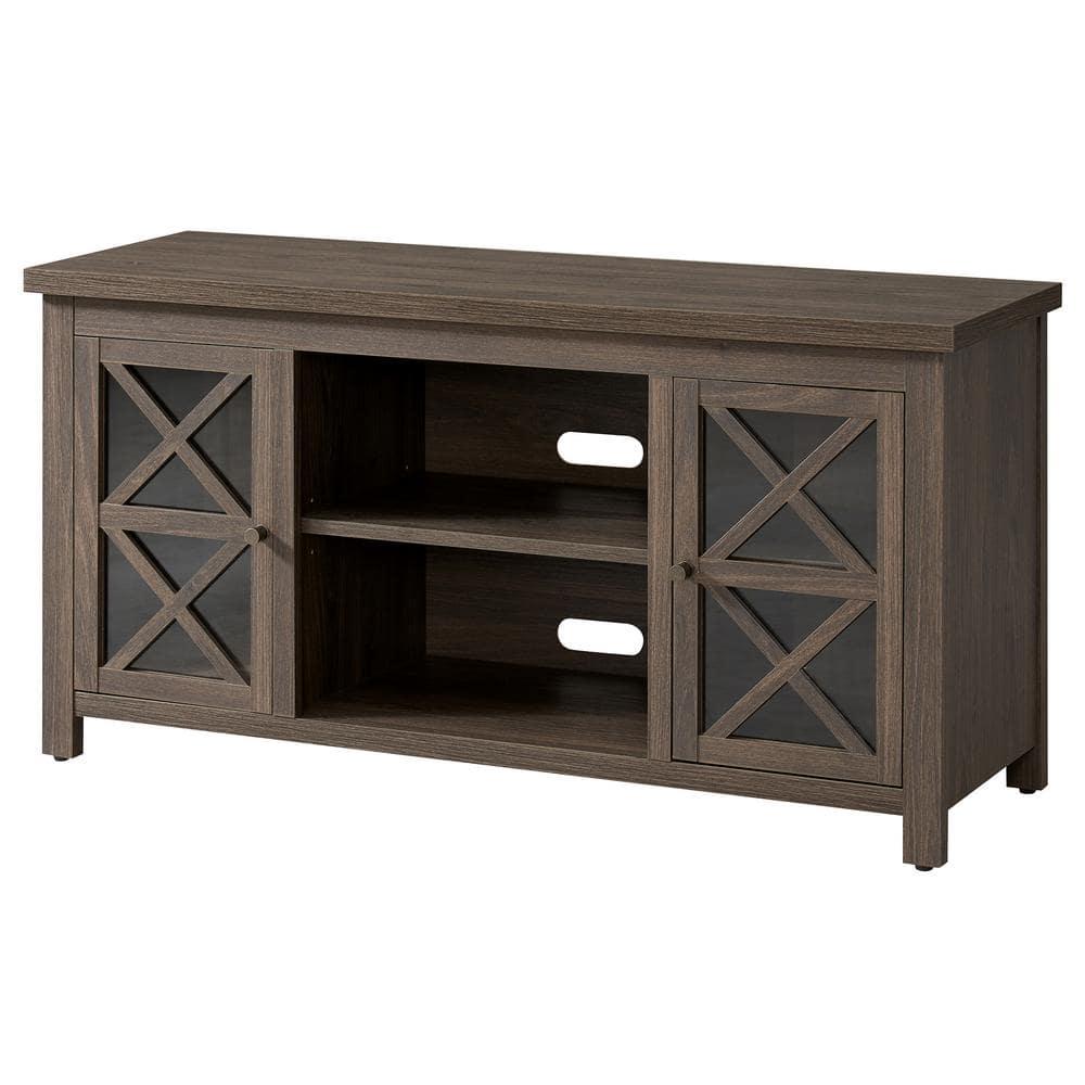 Evelyn&Zoe Colton Rectangular TV Stand for TV's up to 55", Alder Brown