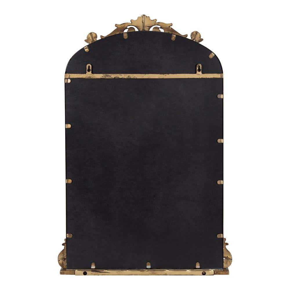 Kate and Laurel Arendahl Functional Mirror with Shelf - Gold, 21x32