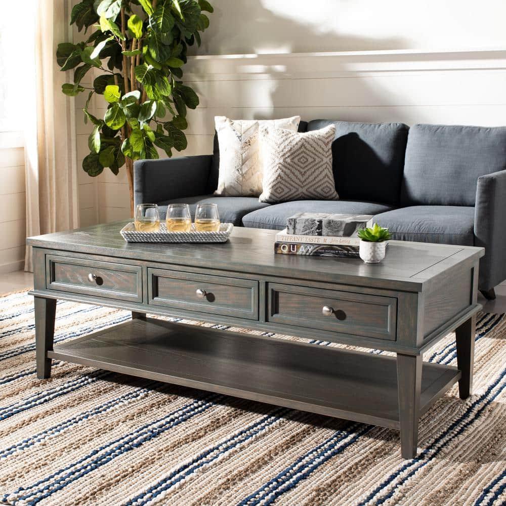 Manelin Coffee Table - Ash Grey - Safavieh