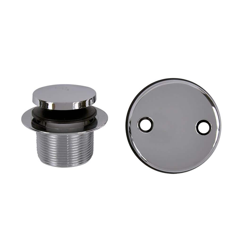 Chrome Plastic Tub and Shower Drain Kit with Touch-Toe Stopper