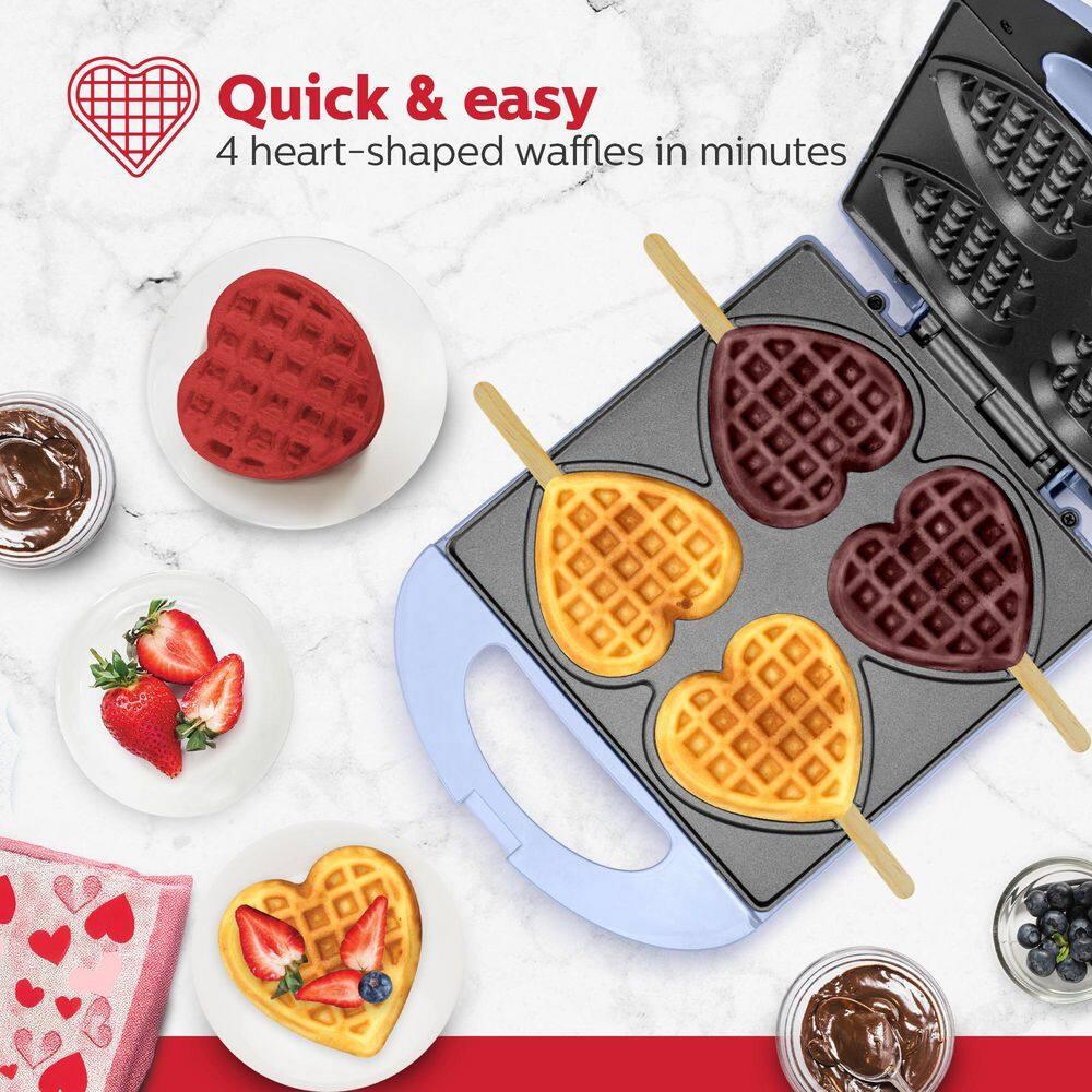 Holstein Housewares Holstein Housewares 4 Section Heart Shaped Waffle Maker