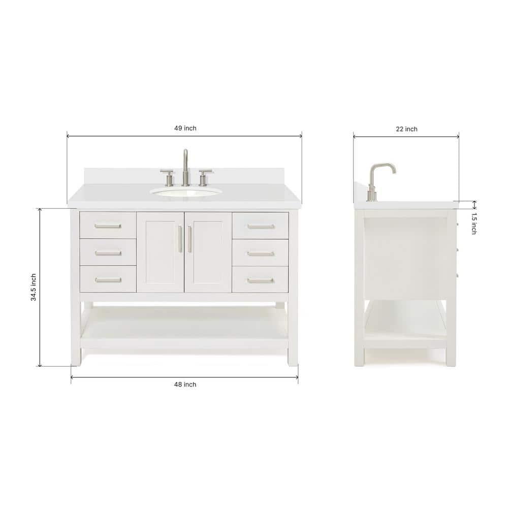 Magnolia 49" Single Bathroom Vanity Set